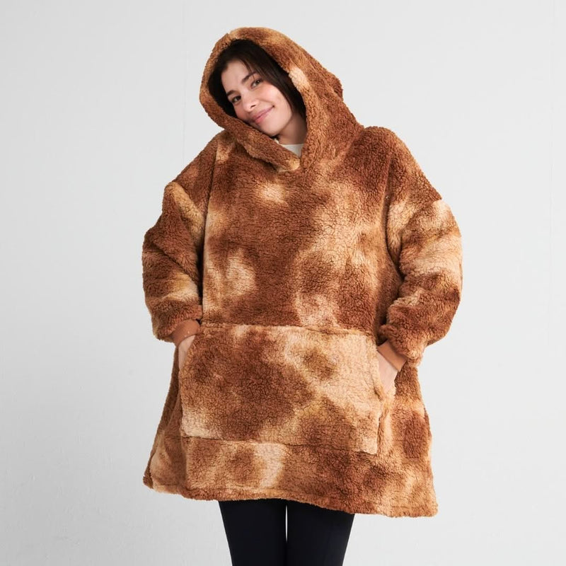 Fluffdreams™ Felpa con cappuccio umana oversize - Moka