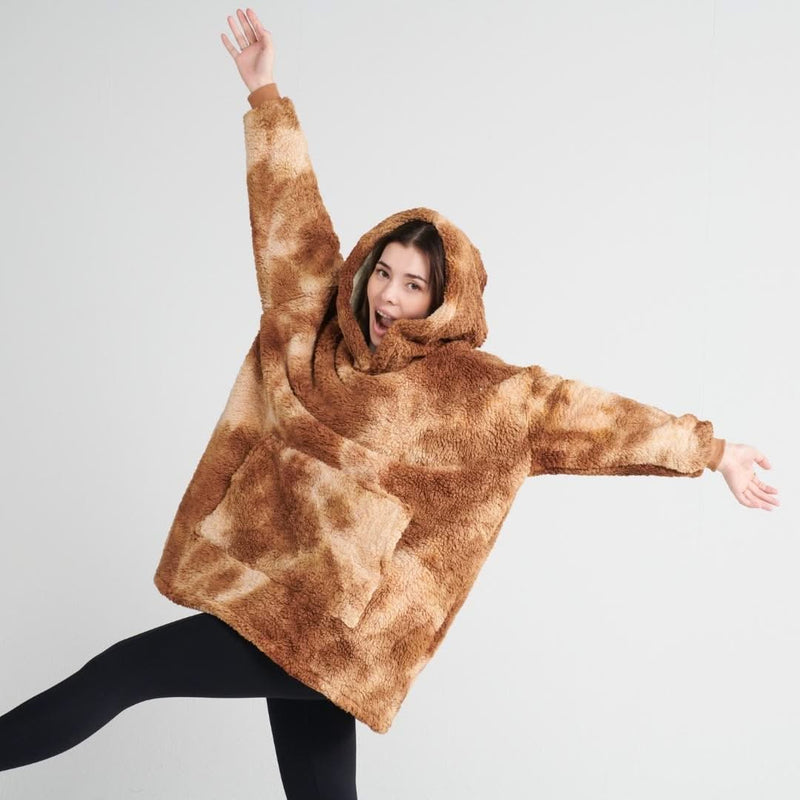 Fluffdreams™ Felpa con cappuccio umana oversize - Moka