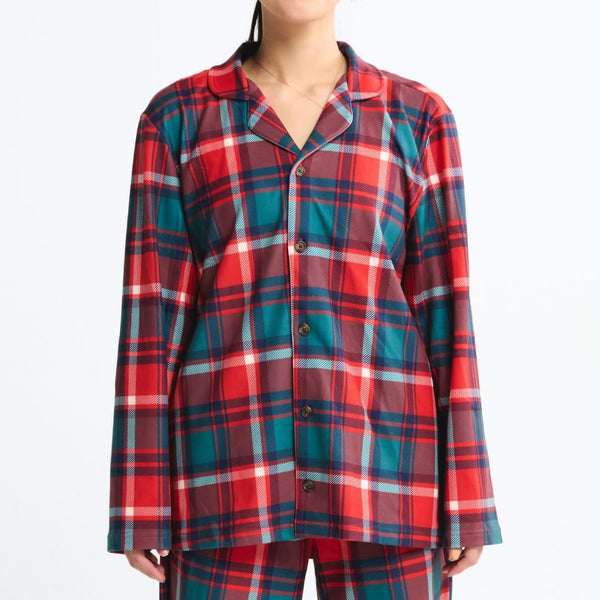 Top del pigiama umano - Scozzese verde e rosso