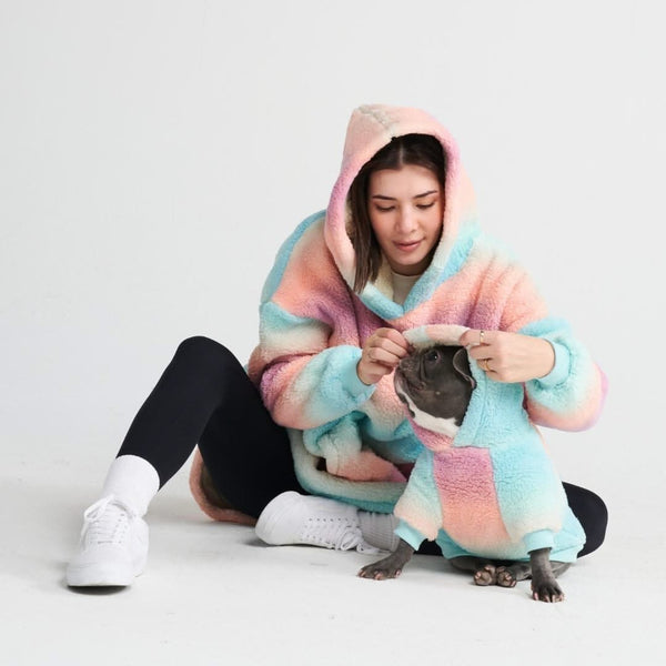Fluffdreams™ Felpa con cappuccio umana oversize - Glassa pastello