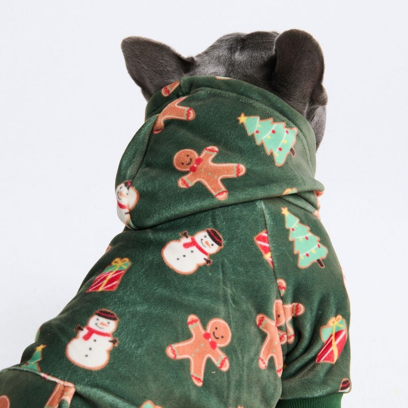 Felpa con cappuccio per cani (velluto morbido)