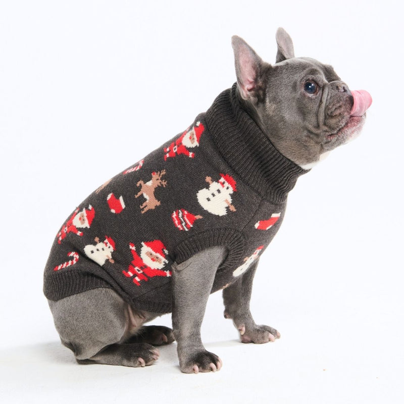 Maglione natalizio a maglia per cani – Babbo Natale