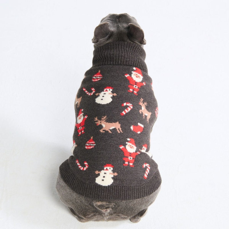 Maglione natalizio a maglia per cani – Babbo Natale