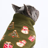 Maglione natalizio a maglia per cani – Pan di zenzero
