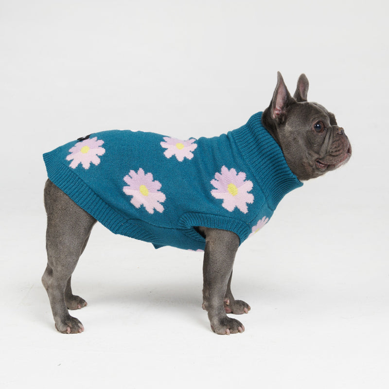 Maglione per cane lavorato a maglia - Fiore
