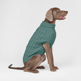 Maglione a trecce per can - Verde pino