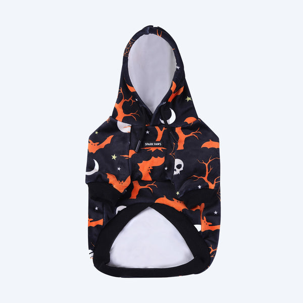 Felpa con cappuccio per cani di Halloween - Nero
