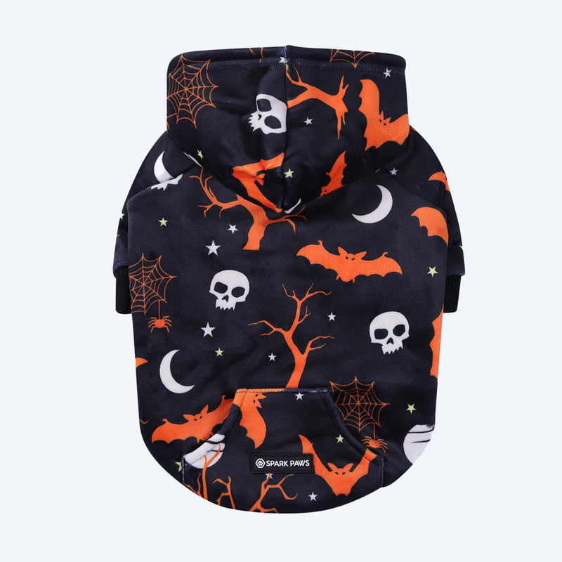 Felpa con cappuccio per cani di Halloween - Nero