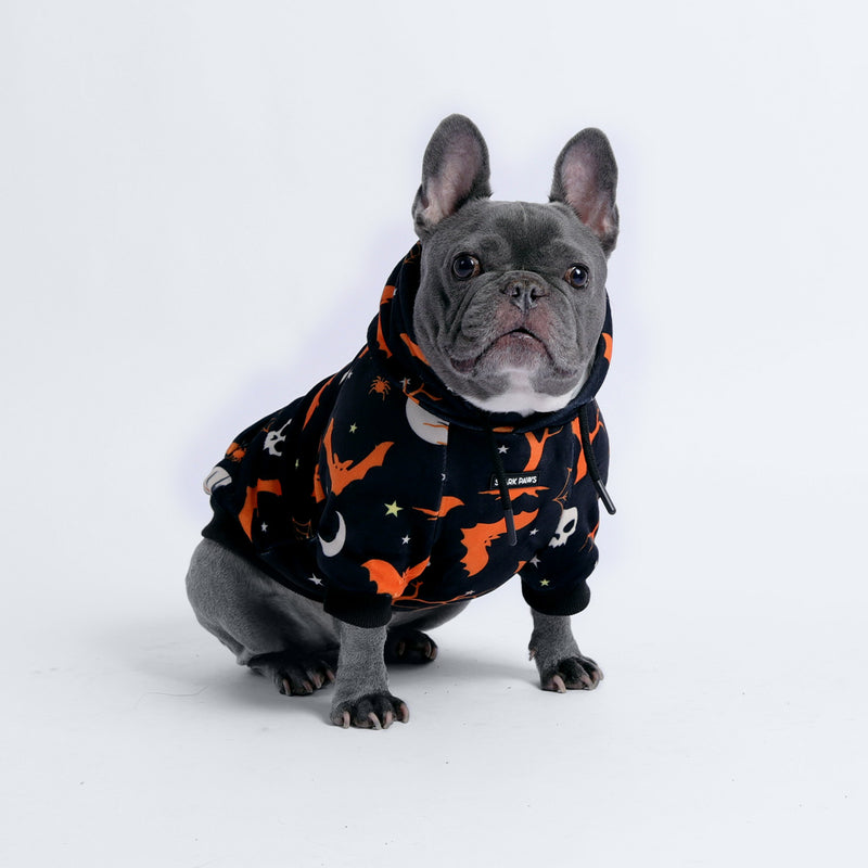 Felpa con cappuccio per cani di Halloween - Nero