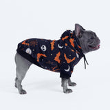 Felpa con cappuccio per cani di Halloween - Nero