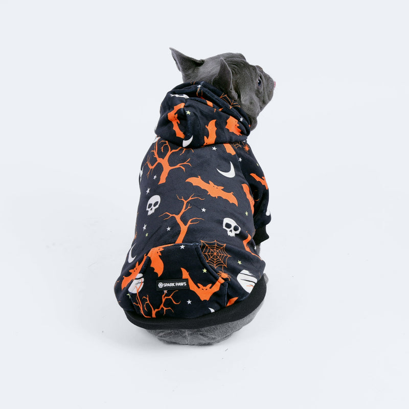 Felpa con cappuccio per cani di Halloween - Nero