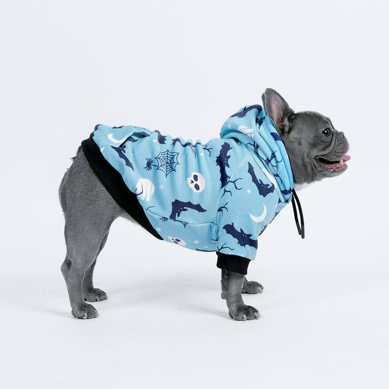 Felpa con cappuccio per cani di Halloween - Verde acqua
