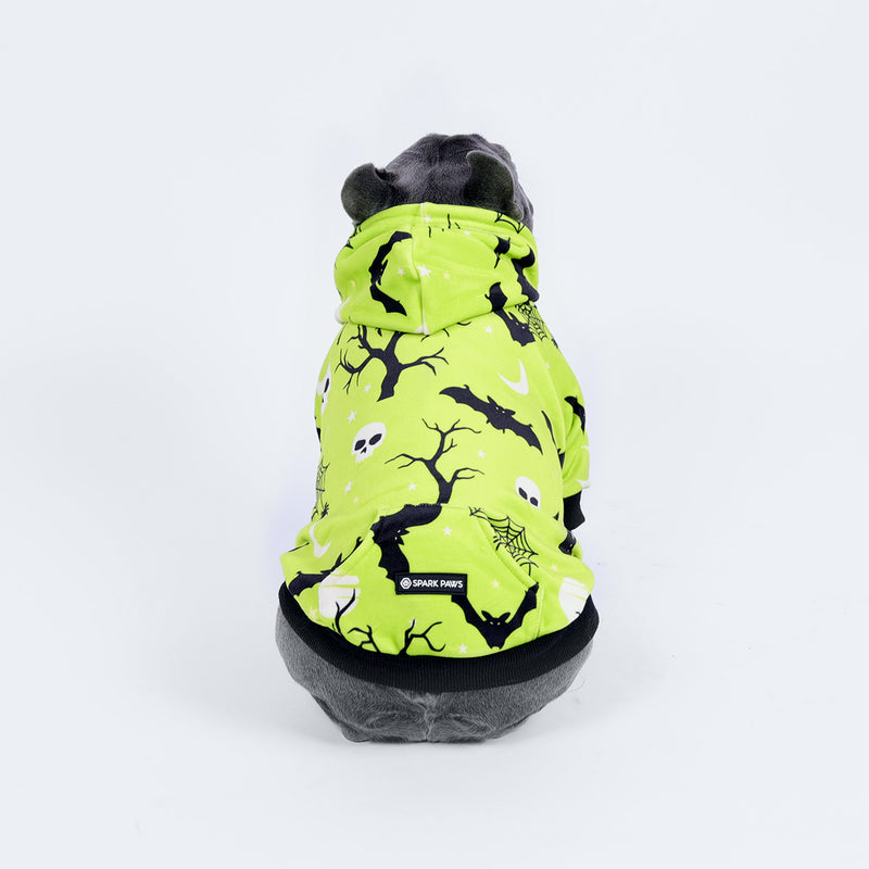 Felpa con cappuccio per cani di Halloween - Neon
