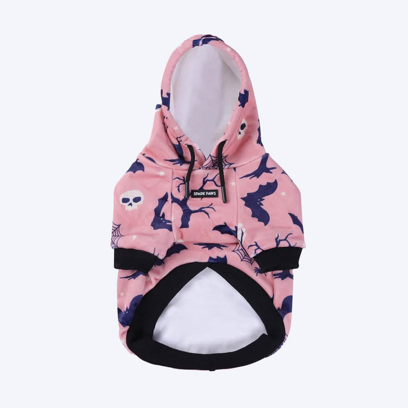 Felpa con cappuccio per cani di Halloween - Rosa