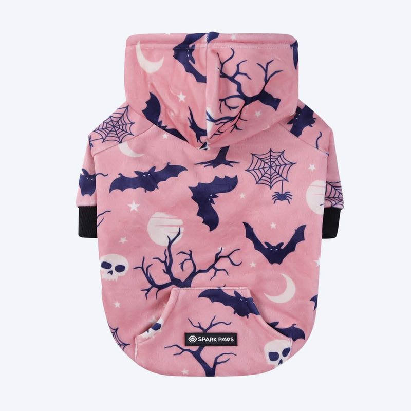 Felpa con cappuccio per cani di Halloween - Rosa