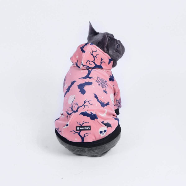 Felpa con cappuccio per cani di Halloween - Rosa
