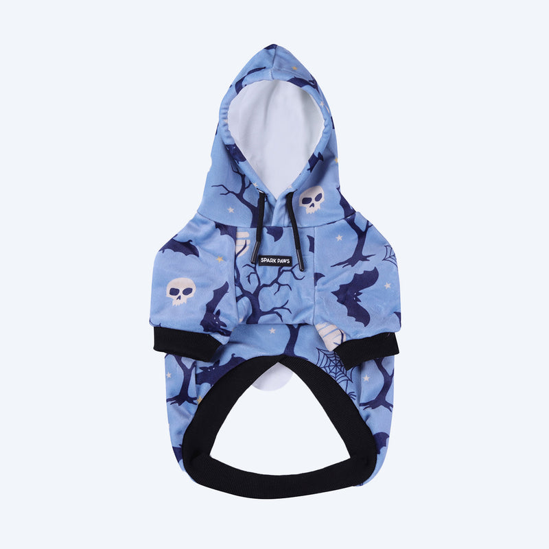 Felpa con cappuccio per cani di Halloween - Blu
