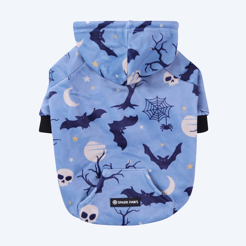 Felpa con cappuccio per cani di Halloween - Blu