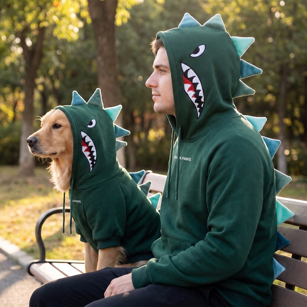 Felpa Con Cappuccio A Dinosauro Per Cani E Gatti – Cosplay Halloween, Morbida In Pile Corallo, Taglie Piccola E Media - Foto 2