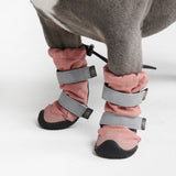 Stivali per cani resistenti all'acqua con struttura flessibile - Rosa