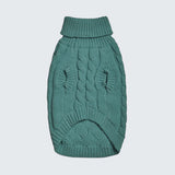 Maglione a trecce per can - Verde pino