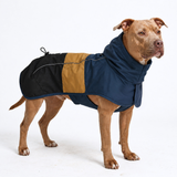 Dog Raincoat - Blue Gold Black||size:4XL