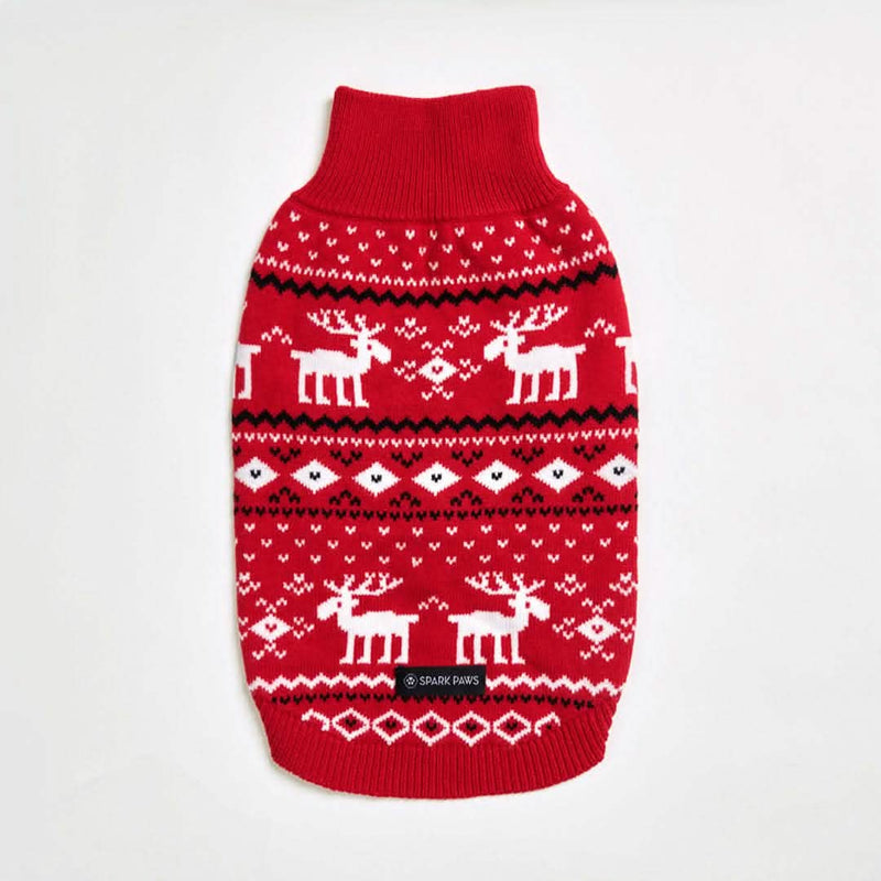 Maglione per cane lavorato a maglia - Dasher Rosso