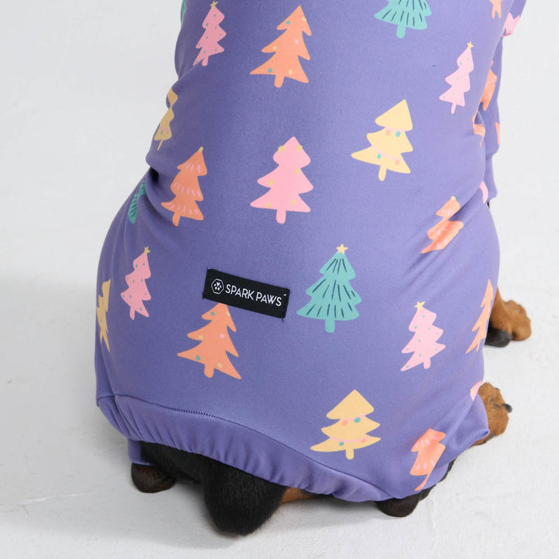 Pigiama di Natale per cane - Alberi Bastoncino di Zucchero