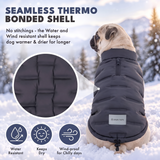 Black Thermosonic Winter Jacket||size:S,M,L,XL,2XL,3XL,4XL