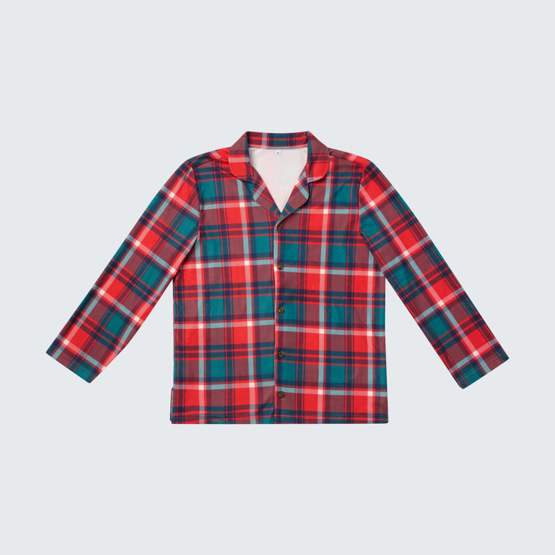 Top del pigiama umano - Scozzese verde e rosso
