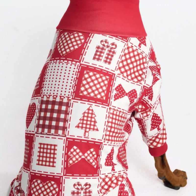 Pigiama di Natale per cane - Patchwork Festivo