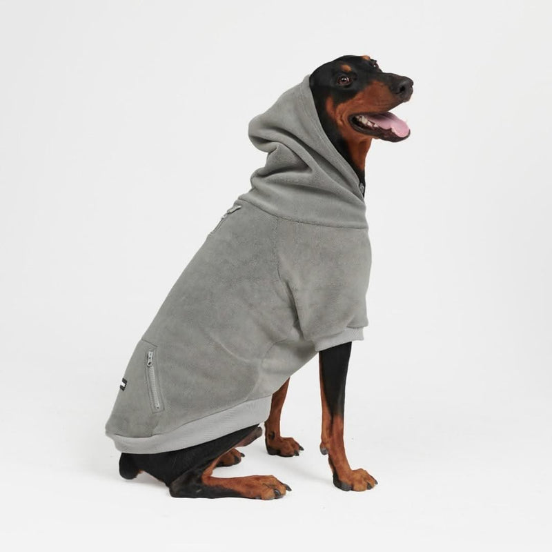 Felpa con cappuccio per cani CozyFlex Utility - Grigia