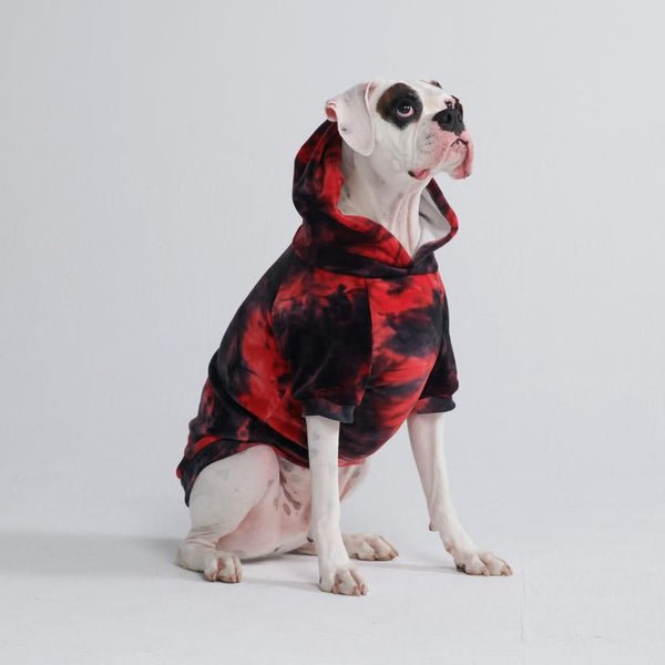 Maglione in Velluto per Cani - Rosso e Nero