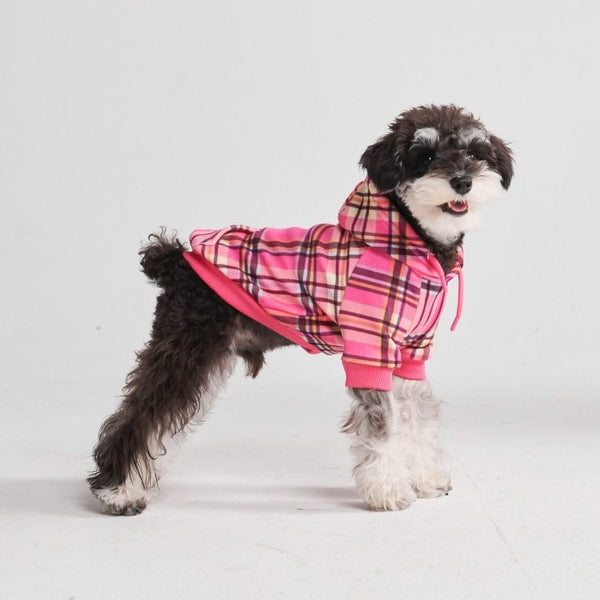 Maglione Plaid per Cani - Quadretti rosa