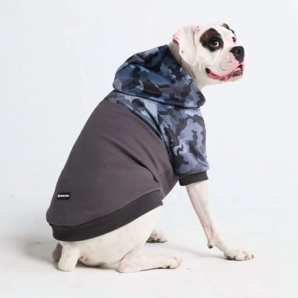 Felpa con cappuccio per cani Grey Camo