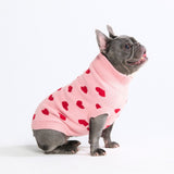 Maglione a maglia per cani – Cuori