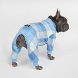 Pigiama per cani - Blu a quadretti