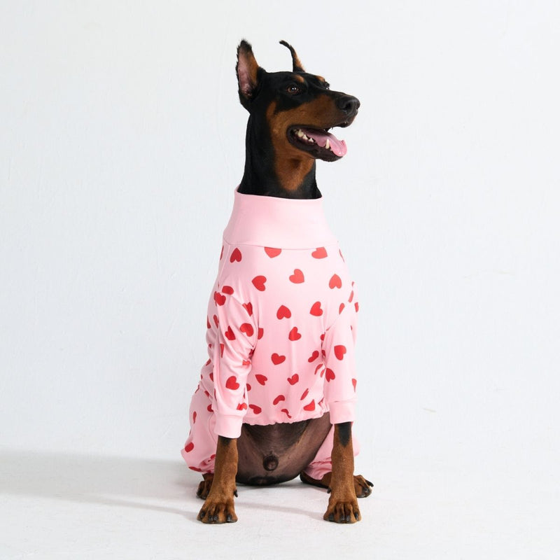 Pigiama per Cani - Cuori Rosa