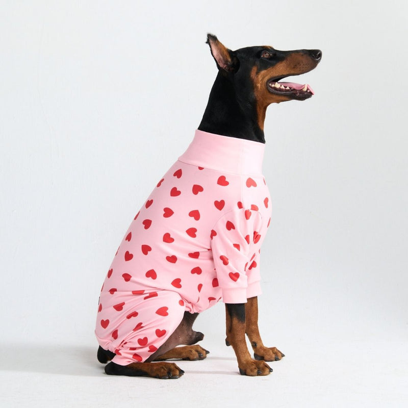 Pigiama per Cani - Cuori Rosa
