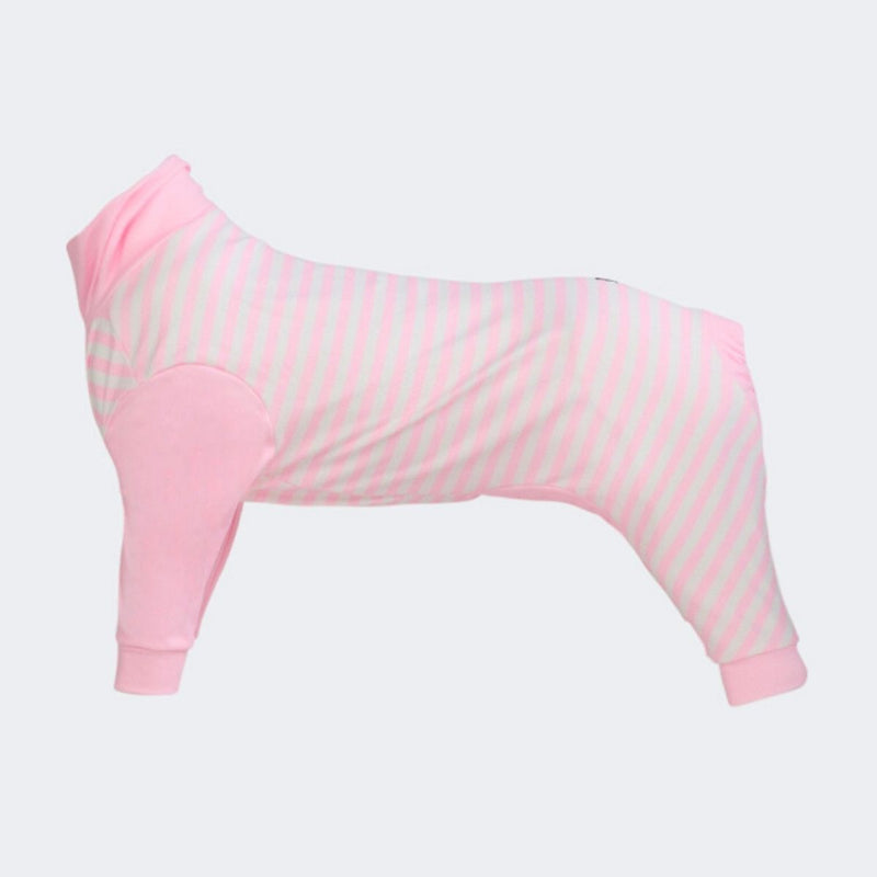 Pigiama per Cani - Strisce Rosa