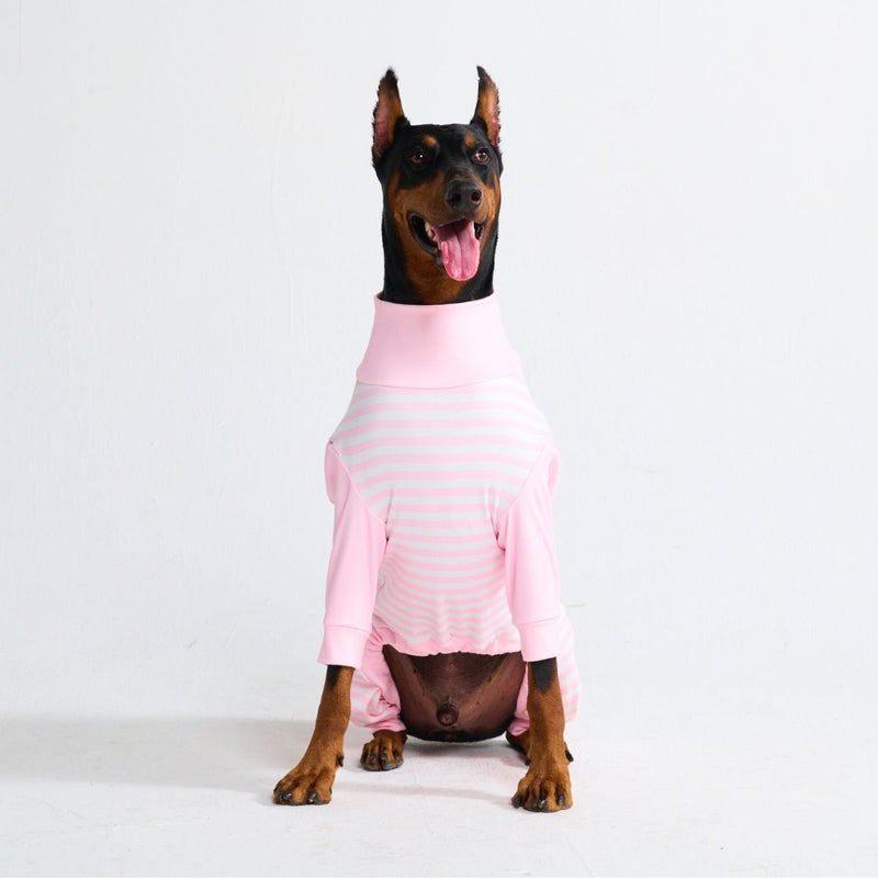 Pigiama per Cani - Strisce Rosa