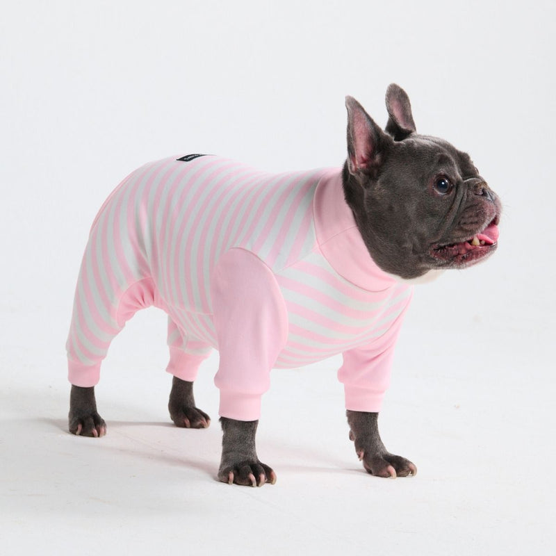 Pigiama per Cani - Strisce Rosa