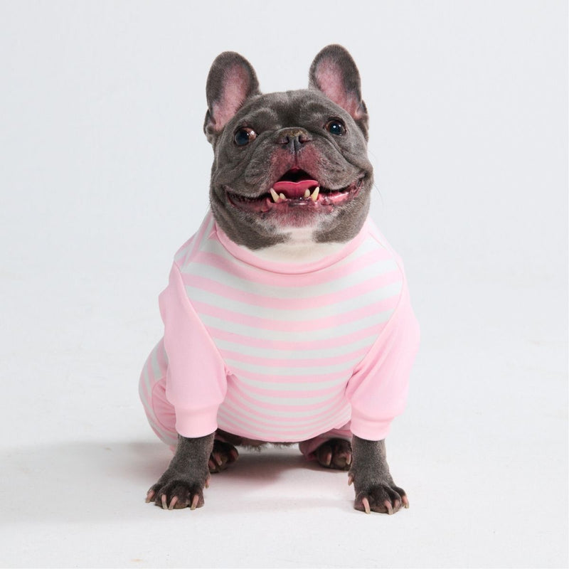 Pigiama per Cani - Strisce Rosa