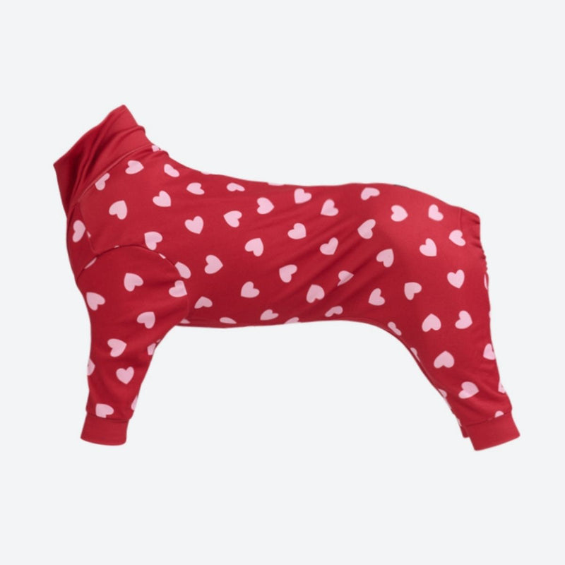 Pigiama per Cani - Cuori Rossi