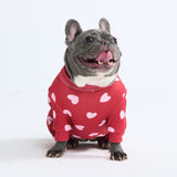 Pigiama per Cani - Cuori Rossi
