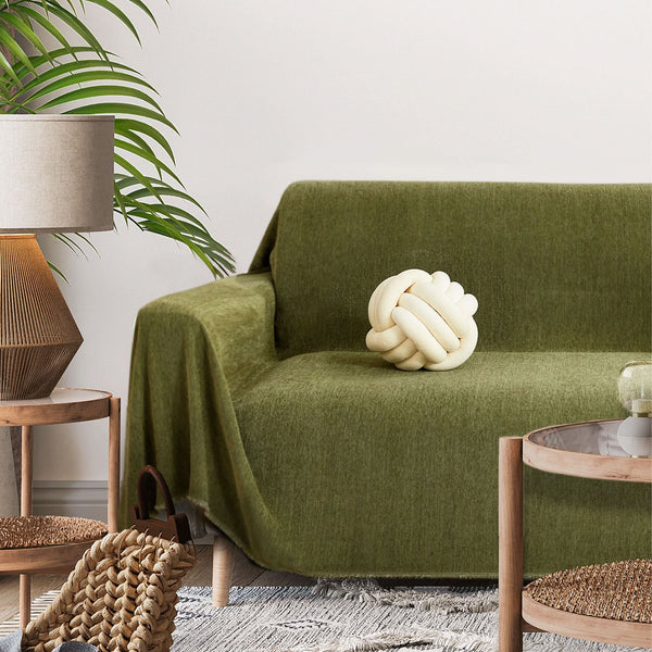 Copridivano - Herringbone Verde