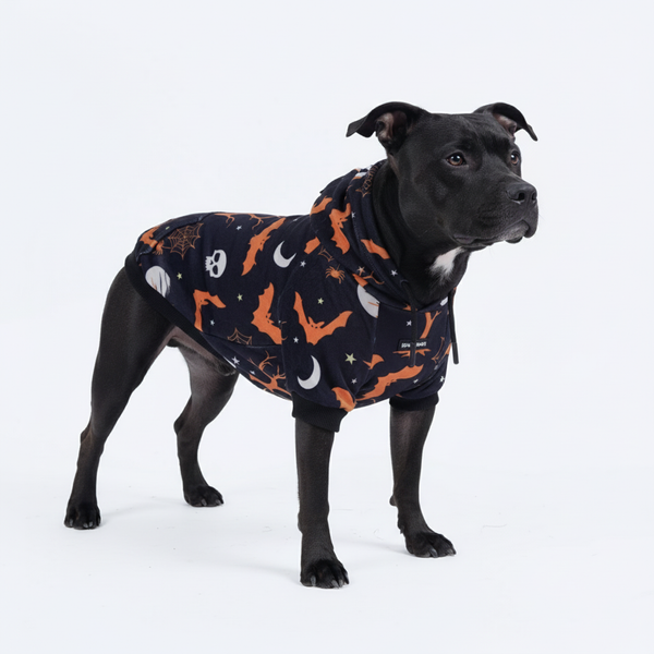 Felpa con cappuccio per cani di Halloween - Nero