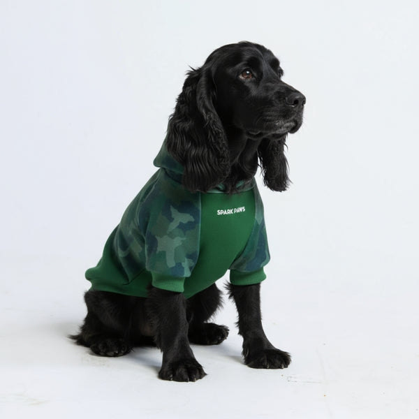Felpa con cappuccio per cani Forest Camo
