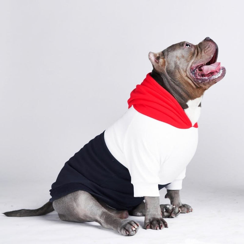 Felpa con Cappuccio per Cani Rossa, Bianca e Marina