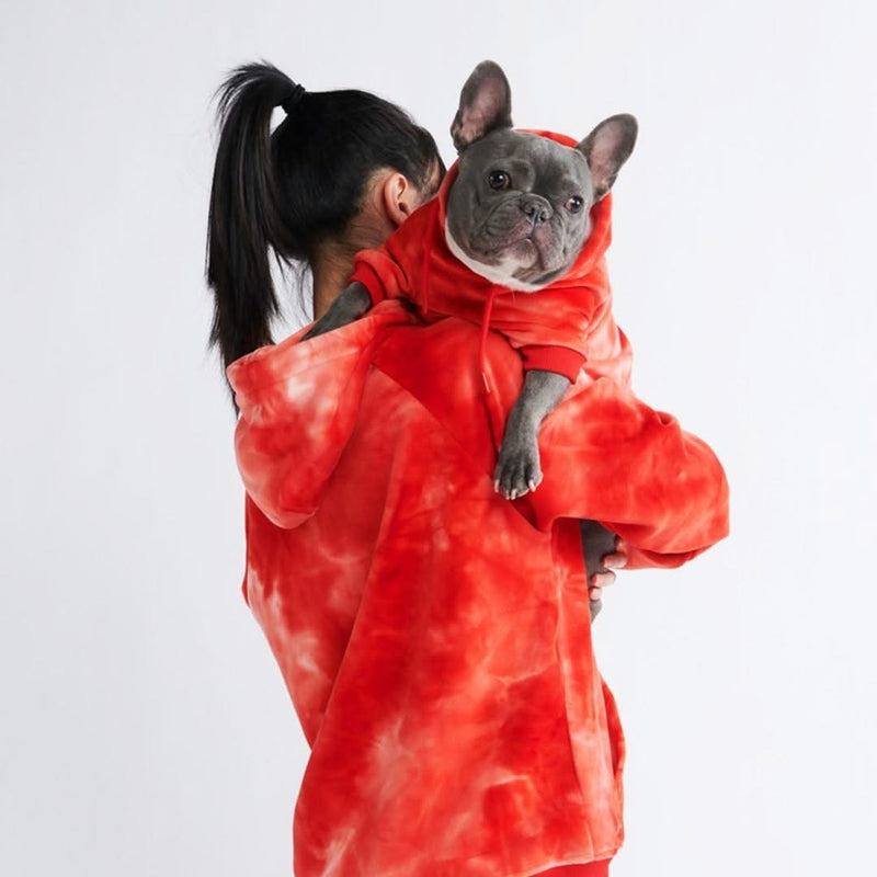 Maglione in Velluto per Umani - Rosso Rubino